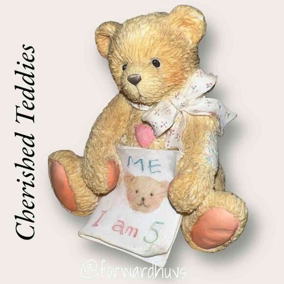 Cherished Teddies Club Figurine 'Color Me Five’ - Picture 3 of 8